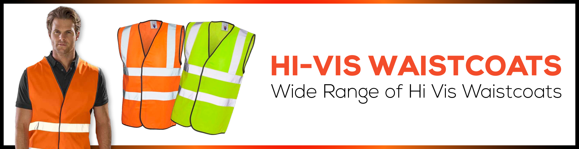 Hi-vis waistcoats available with custom print and fast delivery by Oliver Embroidery.