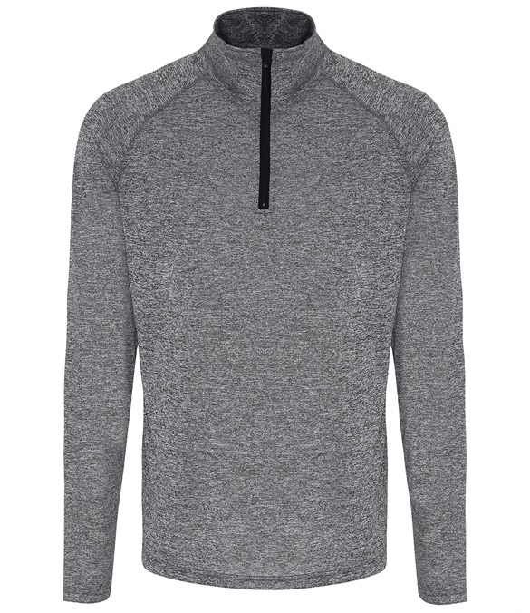Men's TriDri long sleeve performance ¼ zip top