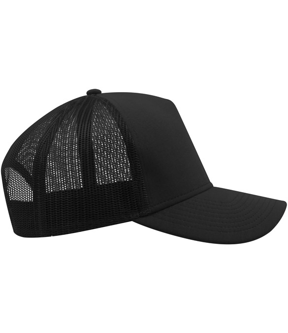 Atlantis# Rapper Jersey Mid Visor Trucker Cap