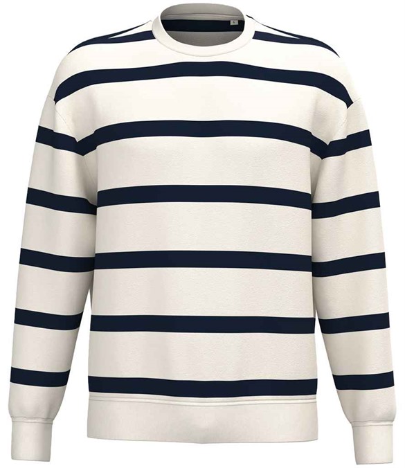 Native Spirit Unisex Striped Crew Neck Sweatshirt