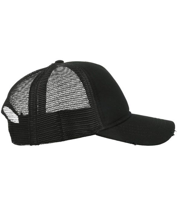 Atlantis Rapper Destroyed 5 Panel Weathered Trucker Cap