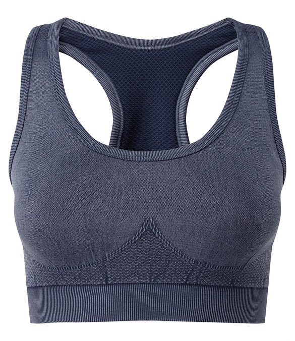 Tridri seamless 3D fit" multi-sport sculpt bra top denim"