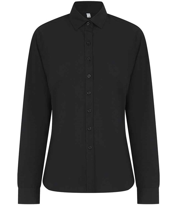 Henbury Ladies Long Sleeved Cotton Feel Coolplus® Shirt