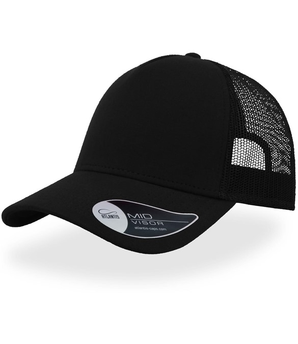 Atlantis# Rapper Jersey Mid Visor Trucker Cap