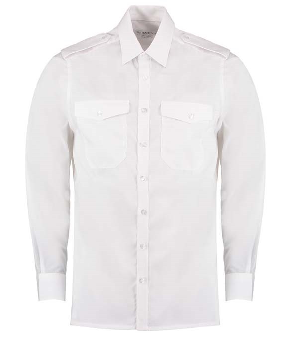 Kustom Kit Long Sleeve Tailored Pilot Shirt