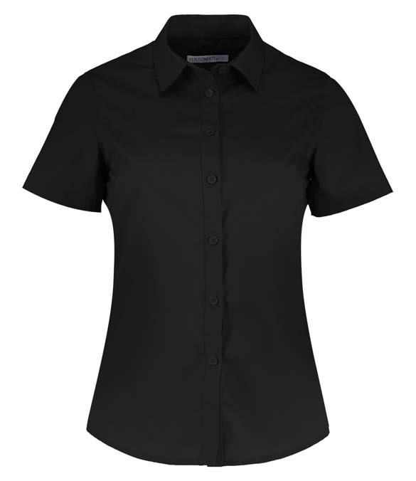 Kustom Kit Ladies Short Sleeve Tailored Poplin Shirt