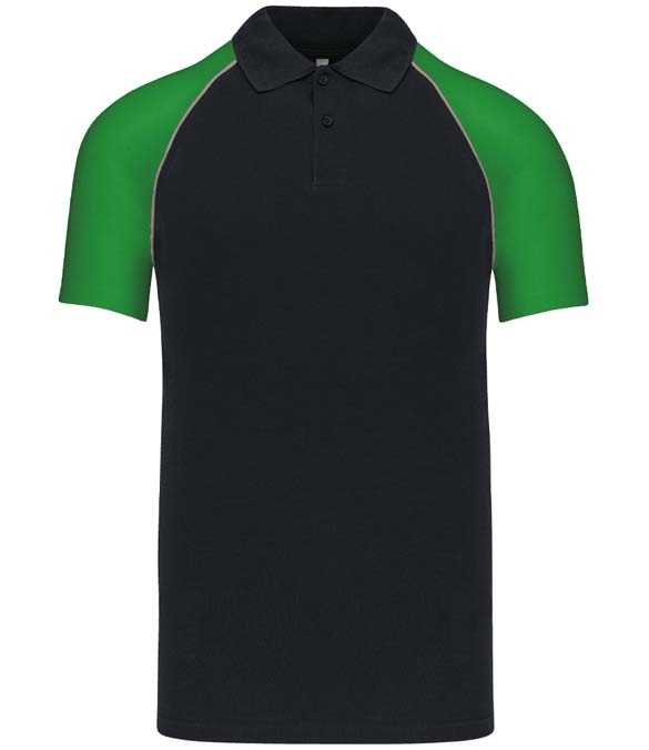 Kariban Baseball Cotton Piqu&#233; Polo Shirt