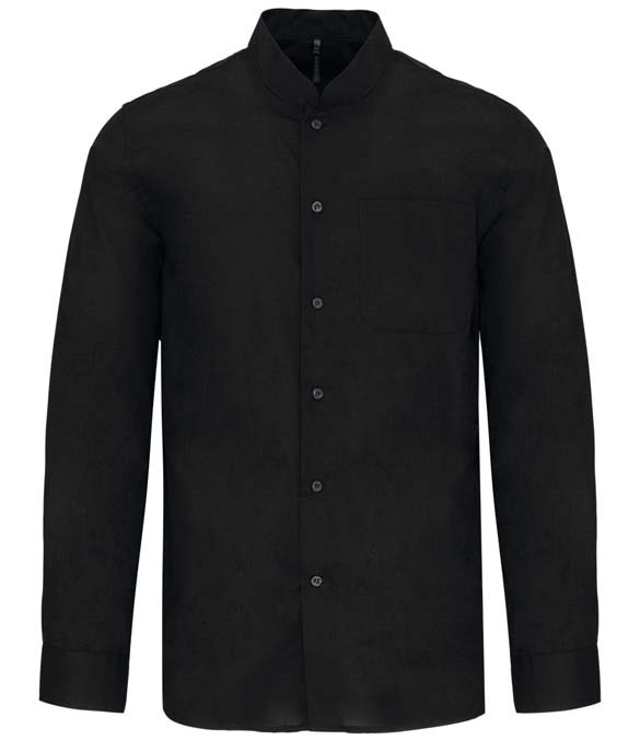 Kariban Long Sleeve Mandarin Collar Shirt