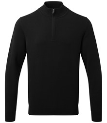 Men's cotton blend ? zip sweater