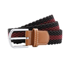 Two-colour stripe braid stretch belt