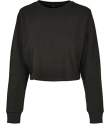 Women?s terry cropped crew
