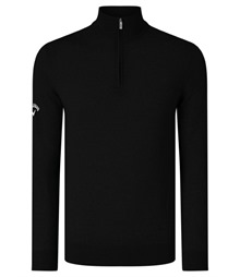 Ribbed ? zip Merino sweater