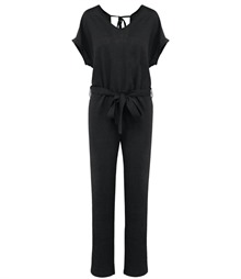 Spasso Ladies Short Sleeve Linen Knit Jumpsuit