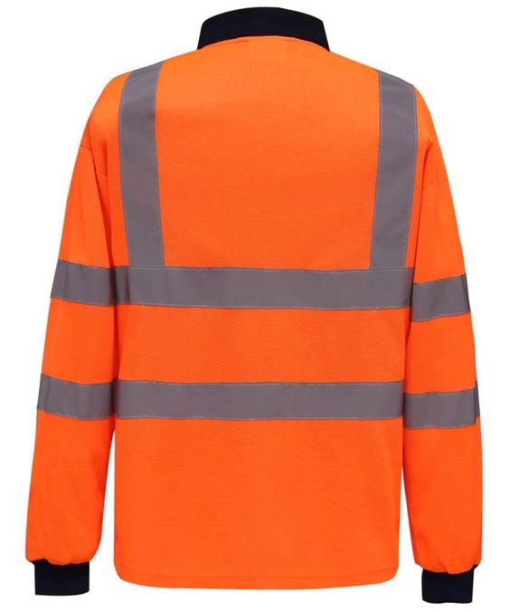 Yoko Hi-Vis Long Sleeve Polo Shirt